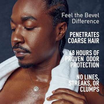 Bevel Deodorant for Men with Coconut Oil and Shea Butter, Aluminum Free, No Streaks, 48 Hour Protection, 2.5 Oz (Packaging May Vary)