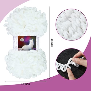 3 Rolls Soft Fluffy Finger Blanket Yarn for DIY Crafts