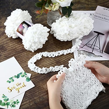 3 Rolls Soft Fluffy Finger Blanket Yarn for DIY Crafts