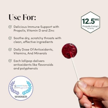 Kids Immune Support Lollipops with Vitamin D & Honey