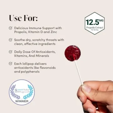 Kids Immune Support Lollipops with Vitamin D & Honey