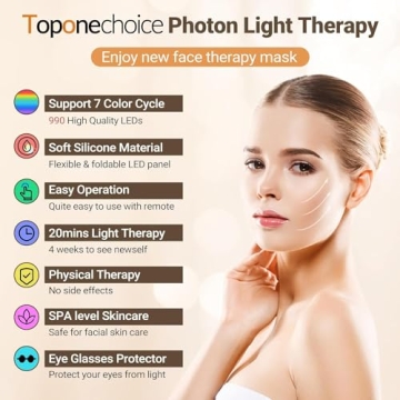 Toponechoice LED Face Mask for Radiant Skin at Home