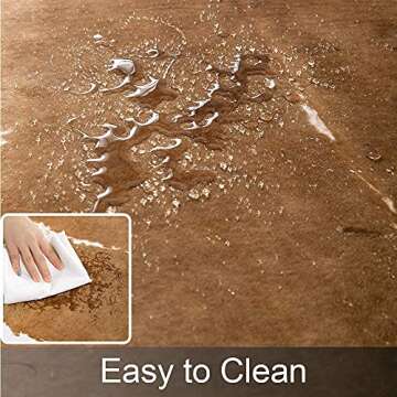 AROGAN Premium Faux Cowhide Rug 110 x70 cm/3.6 x 2.3 feet, Durable and Large Size Cow Print Rugs, Suitable for Bedroom Living Room Western Decor, Faux Fur Animal Cow Hide Carpet, Brown