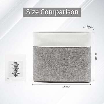 Bagnizer Large Fabric Storage Baskets for Elegant Organization