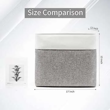 Bagnizer Large Fabric Storage Baskets for Elegant Organization