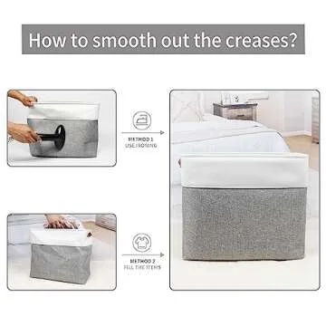 Bagnizer Large Fabric Storage Baskets for Elegant Organization