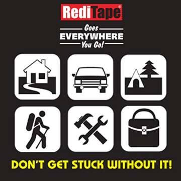 Compact RediTape Duct Tape 3-Pack for Travel & Crafts