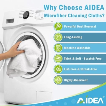 AIDEA Microfiber Cleaning Cloths 50-Pack for Home Cleaning