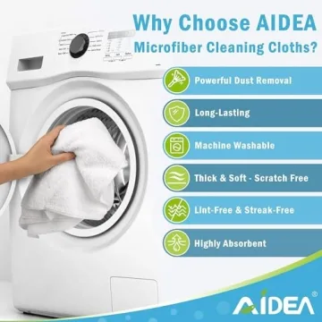 AIDEA Microfiber Cleaning Cloths 50-Pack for Home Cleaning