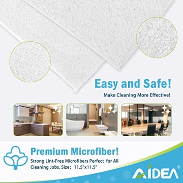 AIDEA Microfiber Cleaning Cloths 50-Pack for Home Cleaning