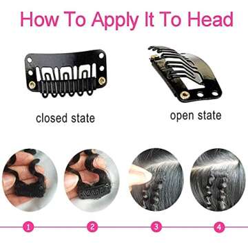 3C 4A Kinky Curly Clip in Hair Extensions Human Hair for Black Women - 8Pcs 18Clips Double Weft Brazilian Remy Human Hair Thick to Ends 120G/4.2oz Natural Black (22 inch)