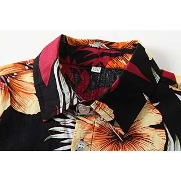 Toddler Baby Boy Shorts Sets Hawaiian Outfit,Infant Kid Floral Short Sleeve Shirt+Shorts Suits (Black, 5X, 5_years)