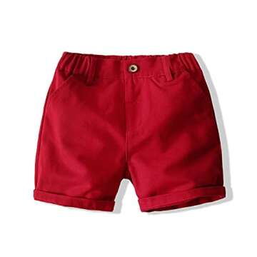 Toddler Baby Boy Shorts Sets Hawaiian Outfit,Infant Kid Floral Short Sleeve Shirt+Shorts Suits (Black, 5X, 5_years)