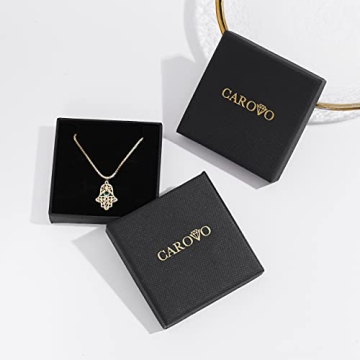 CAROVO Gold Toggle Necklace Elegant Everyday Jewelry
