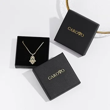 CAROVO Gold Toggle Necklace Elegant Everyday Jewelry