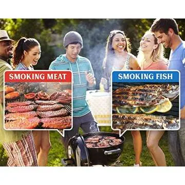 Zorestar Smoker Chips Variety Pack - 6pcs Wood Chips for Smoker - Apple, Cherry, Alder, Oak, Maple, Peach Wood Chips for BBQ Grilling - 100% Pure Smoker Chips for Meat, Fish, Vegetables (0.6 Lb Each)