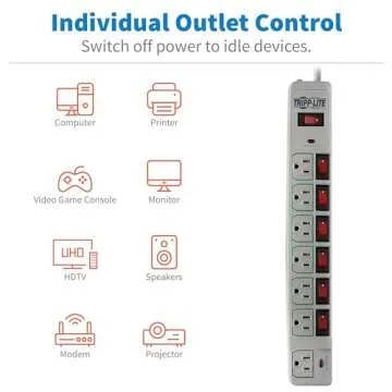 Tripp Lite TLP76MSG Surge Protector with 7 Outlets