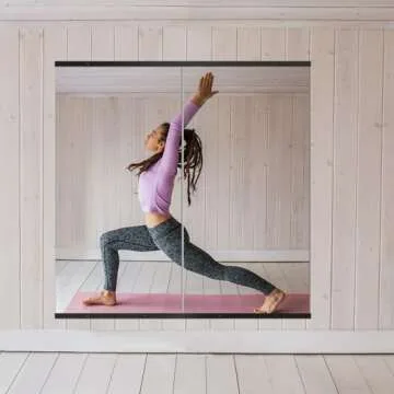 Delma Home Gym Mirror - 48''x24'' Frameless Wall Mirror, 2PCS, Suitable for Home Gym, Garage, Bedroom, Bathroom (Black)