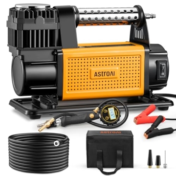 AstroAI T6 Offroad Air Compressor: Heavy-Duty 12V Portable Tire Inflator with Digital Gauge and 7.06...