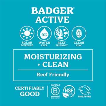 Badger Sunscreen Lip Balm SPF 15, Organic Mineral Sunscreen SPF Lip Balm with Zinc Oxide, Reef Friendly, Broad Spectrum, Water Resistant, Unscented, .15 oz (4 Pack)
