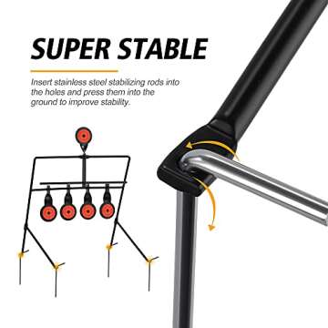 BB Gun Targets for Shooting Outdoor Resetting Shooting Target with Large Size of 2.17 Inch and Heavy Metal Steel Rated for .22 .177 Caliber Rargets Pellet Gun Targets