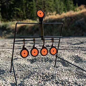 BB Gun Targets for Shooting Outdoor Resetting Shooting Target with Large Size of 2.17 Inch and Heavy Metal Steel Rated for .22 .177 Caliber Rargets Pellet Gun Targets