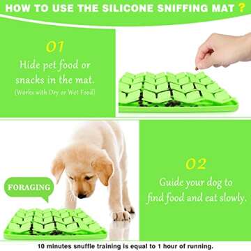 MOOGROU Snuffle Mat for Dogs, Silicone Interactive Dog Toys for Smell Training&Slow Down Eating,Dog ...