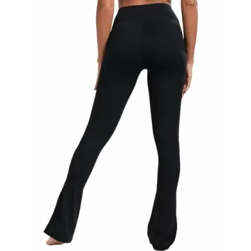 High Waist Flared Leggings with Tummy Control for Women
