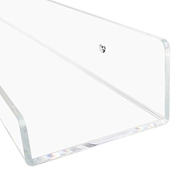 Weiai Clear Acrylic Floating Shelves 15 Inch 3Pack