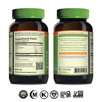 Nutrex Hawaii, Pure Hawaiian Spirulina Powder, Vegan, Supports Immune System, Heart, Cells and Energ...