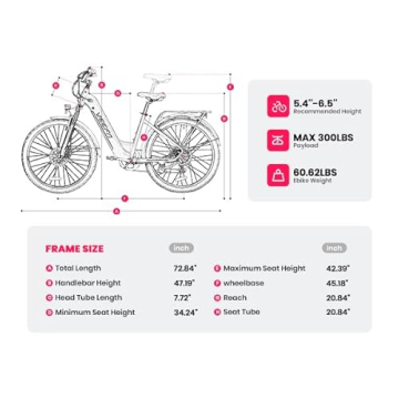 VEEFA X2 Electric Bike Peak 1000W Performance 24Mph