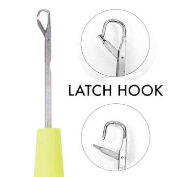 DONNA Crochet Needle, Crochet Braid Hair Latch Hook Hair Extension Lime Purple