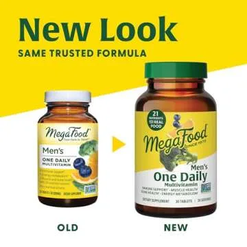 MegaFood One Daily Men's Multivitamins - Comprehensive Support for Energy & Immunity