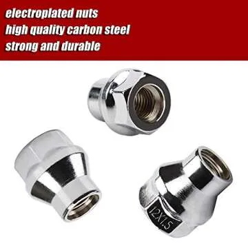 FLYCLE Chrome Extended Thread Lug Nuts for Aftermarket Wheels
