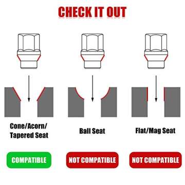 FLYCLE Chrome Extended Thread Lug Nuts for Aftermarket Wheels