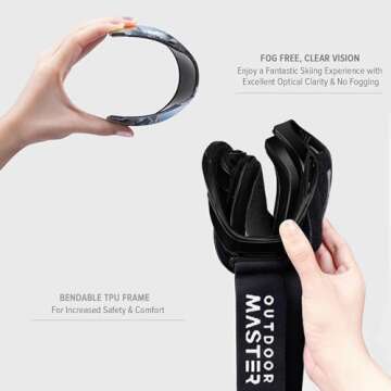 OutdoorMaster OTG Ski Goggles - Perfect for Glasses Wearers