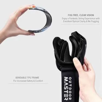 OutdoorMaster OTG Ski Goggles - Perfect for Glasses Wearers