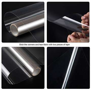 Clear Security and Safety Window Film Shatterproof Adhesive UV Blocking Explosion-Proof Glass Protec...