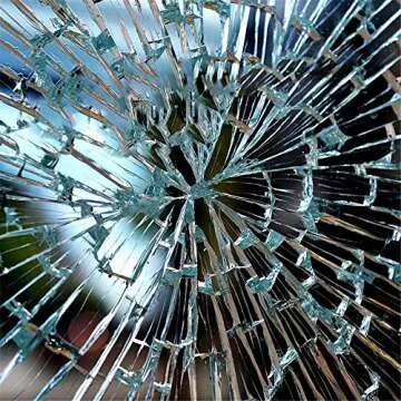 Clear Security and Safety Window Film Shatterproof Adhesive UV Blocking Explosion-Proof Glass Protective Vinyl for Home and Office, 2mil, 0.05mm, 17.7Inch x 10Feet