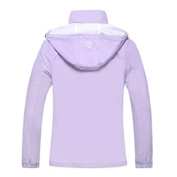 GIISAM Women's Waterproof Lightweight Hiking Jacket