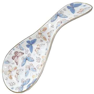 LEAZUL Ceramic Spoon Rest for Stove Top Large Spoon Holder Farmhouse Spoon Rest for Kitchen Counter ...