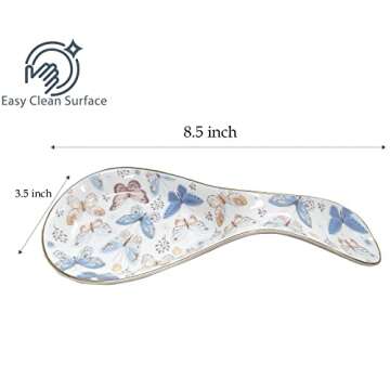 Stylish LEAZUL Ceramic Spoon Rest for Kitchen Decor