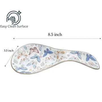 Stylish LEAZUL Ceramic Spoon Rest for Kitchen Decor
