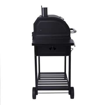 Royal Gourmet CD1824AX 24-Inch Charcoal Grill Outdoor BBQ Smoker Picnic Camping Patio Backyard Cooking, Black