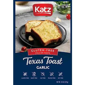 Katz Gluten Free Texas Toast, Dairy Free, Nut Free, Soy Free, Gluten Free | Kosher. 4 Texas Toast 7.8 Ounce (Pack Of 1)
