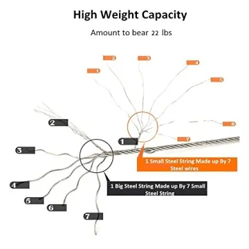 BESy Adjustable Stainless Steel Clothesline 9.2 Feet
