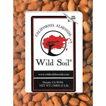 Wild Soil Terra Preta Almonds – Higher Protein and Higher Vitamin E Than Other Almonds, Beyond Org...