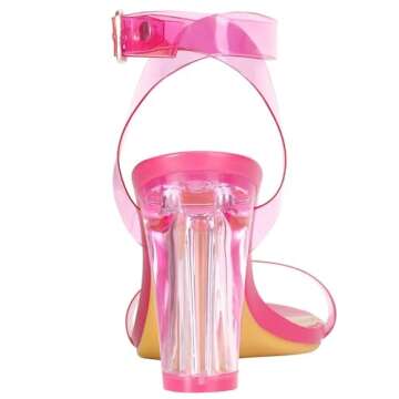 Stylish ZriEy Clear Block Chunky Heels for Women