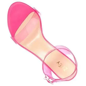 Stylish ZriEy Clear Block Chunky Heels for Women