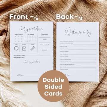 Baby Predictions & Advice Cards for Baby Showers